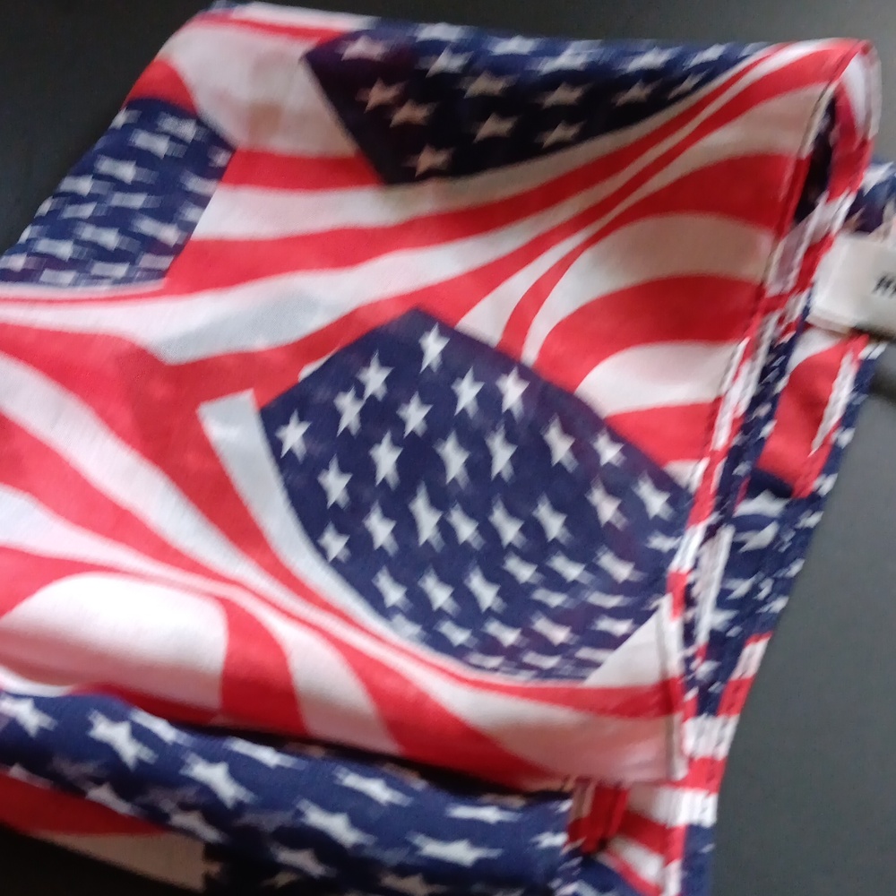 Flag print scarf